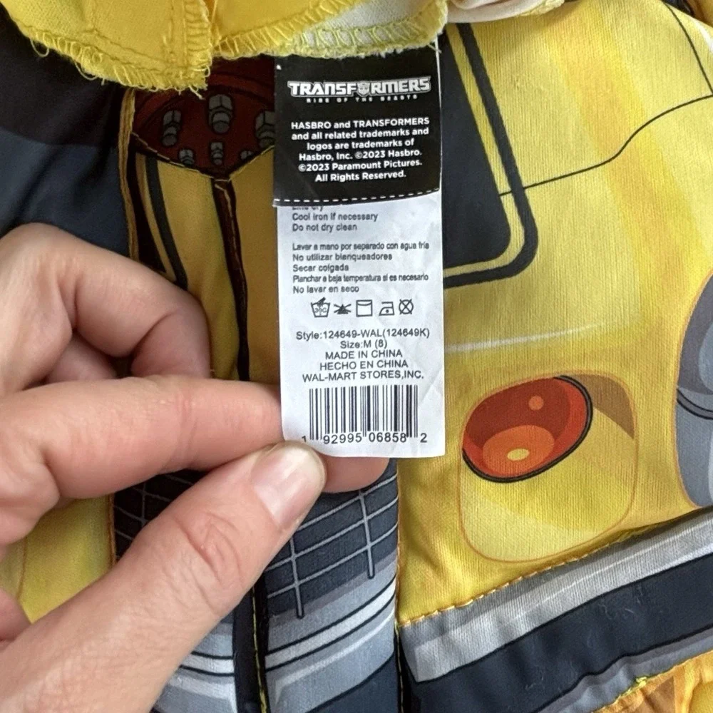 Transformers Rise of the Beasts Kid's Bumblebee Costume Size Medium 8